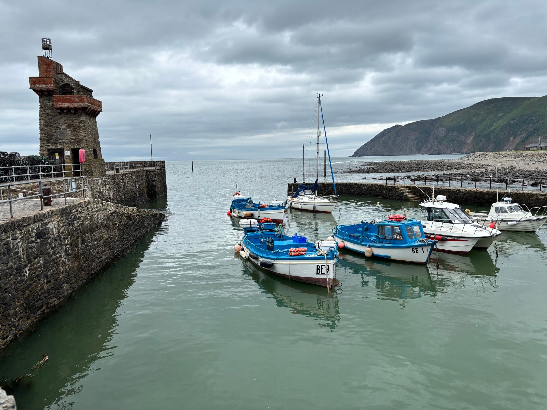 Lynmouth Harbour from The Rising Sun