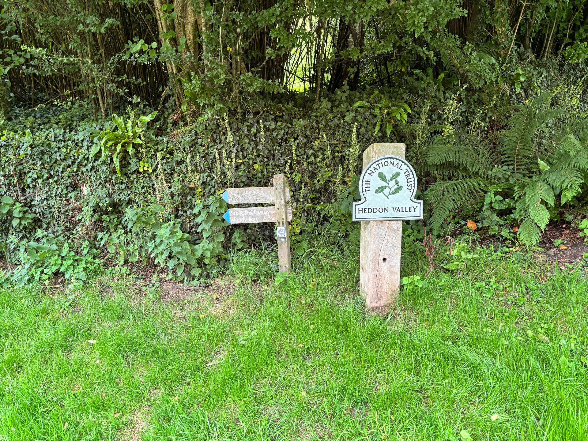Signposts in Heddon Valley