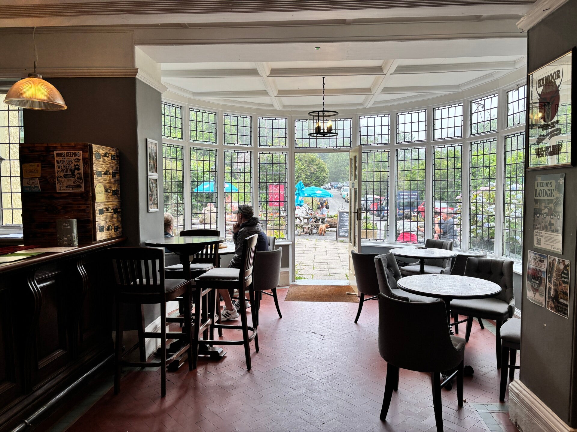 Bar seating at The Hunter's Inn, Heddon Valley