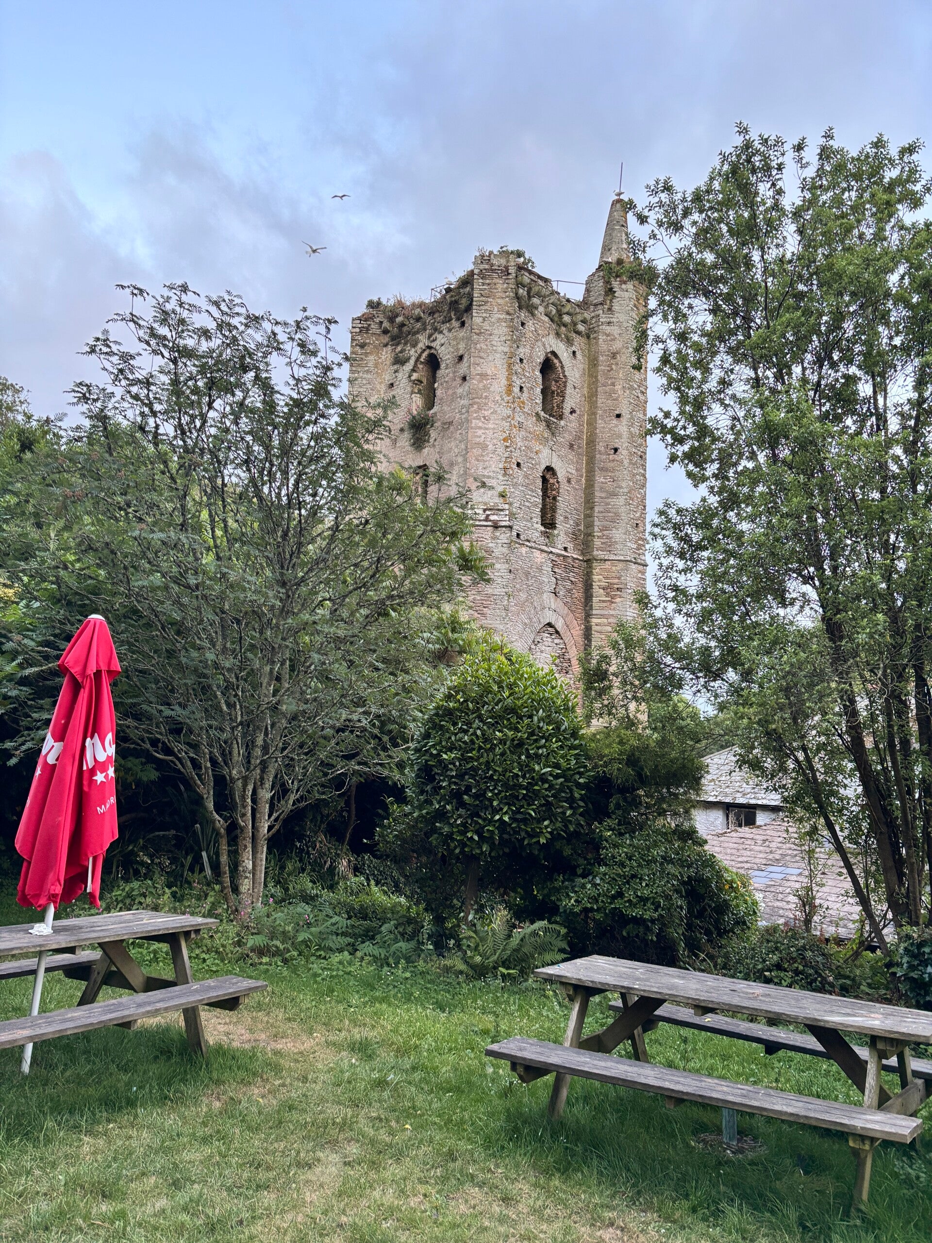 The old chantry college tower at The Tower Inn-Slapton