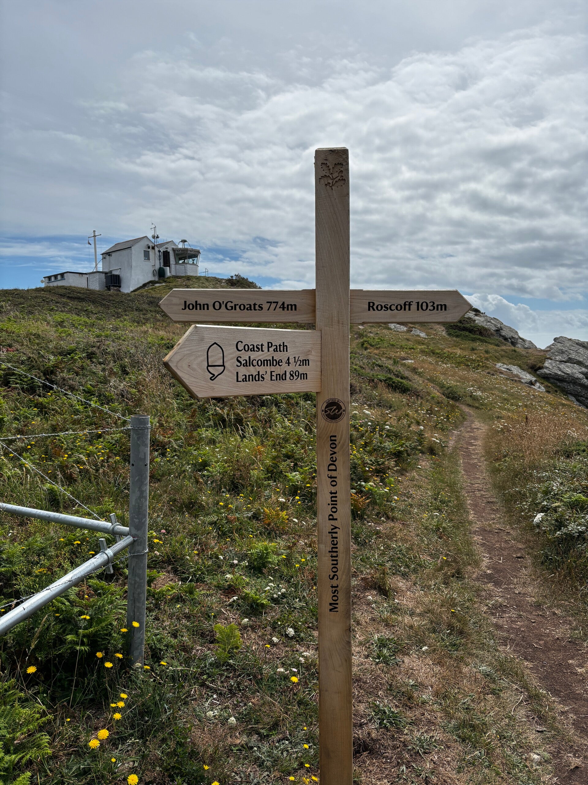 South West Coast Path direction markers near Prawle Point