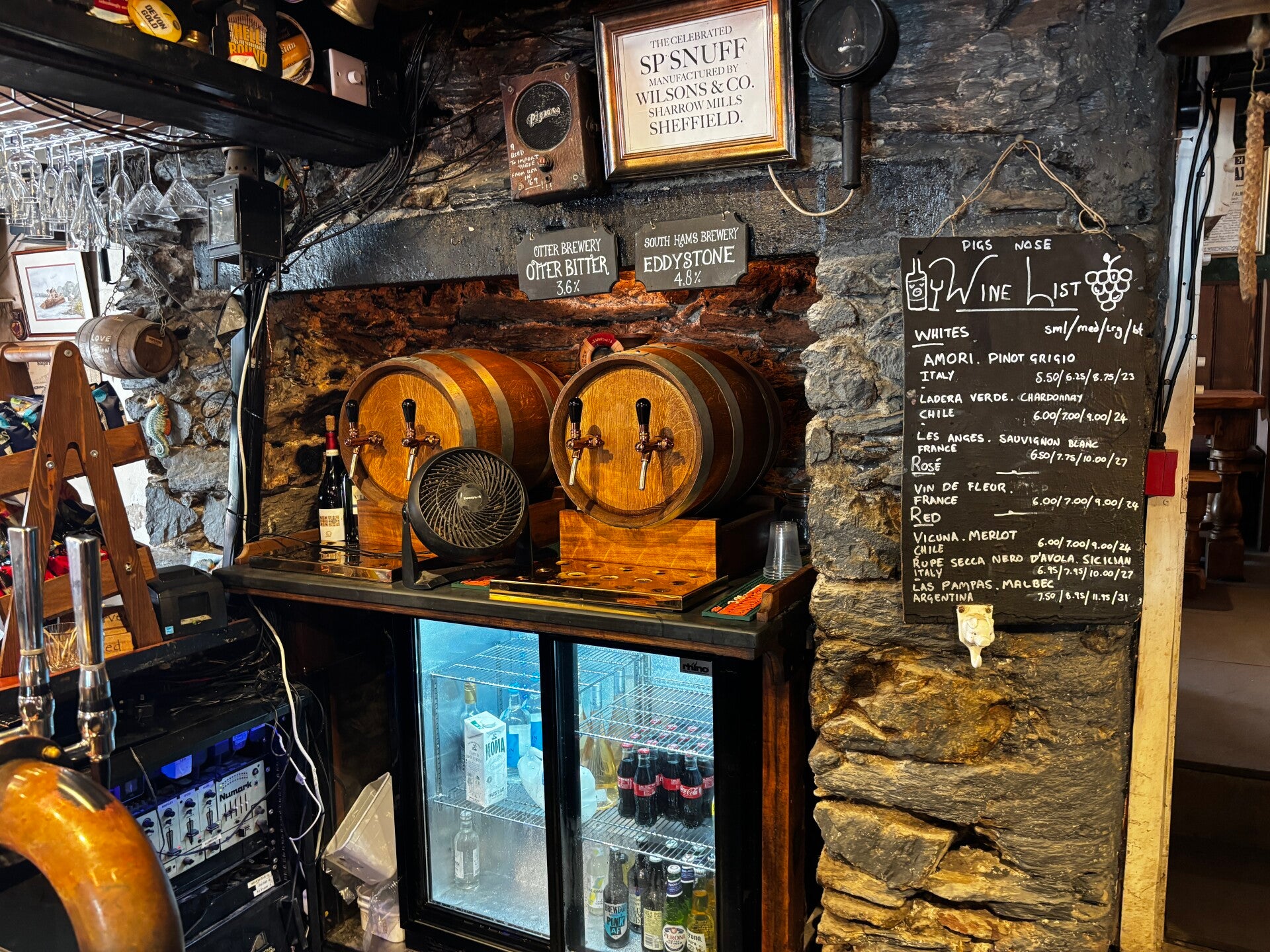 Ale from the barrel at The Pigs Nose Inn-East Prawle