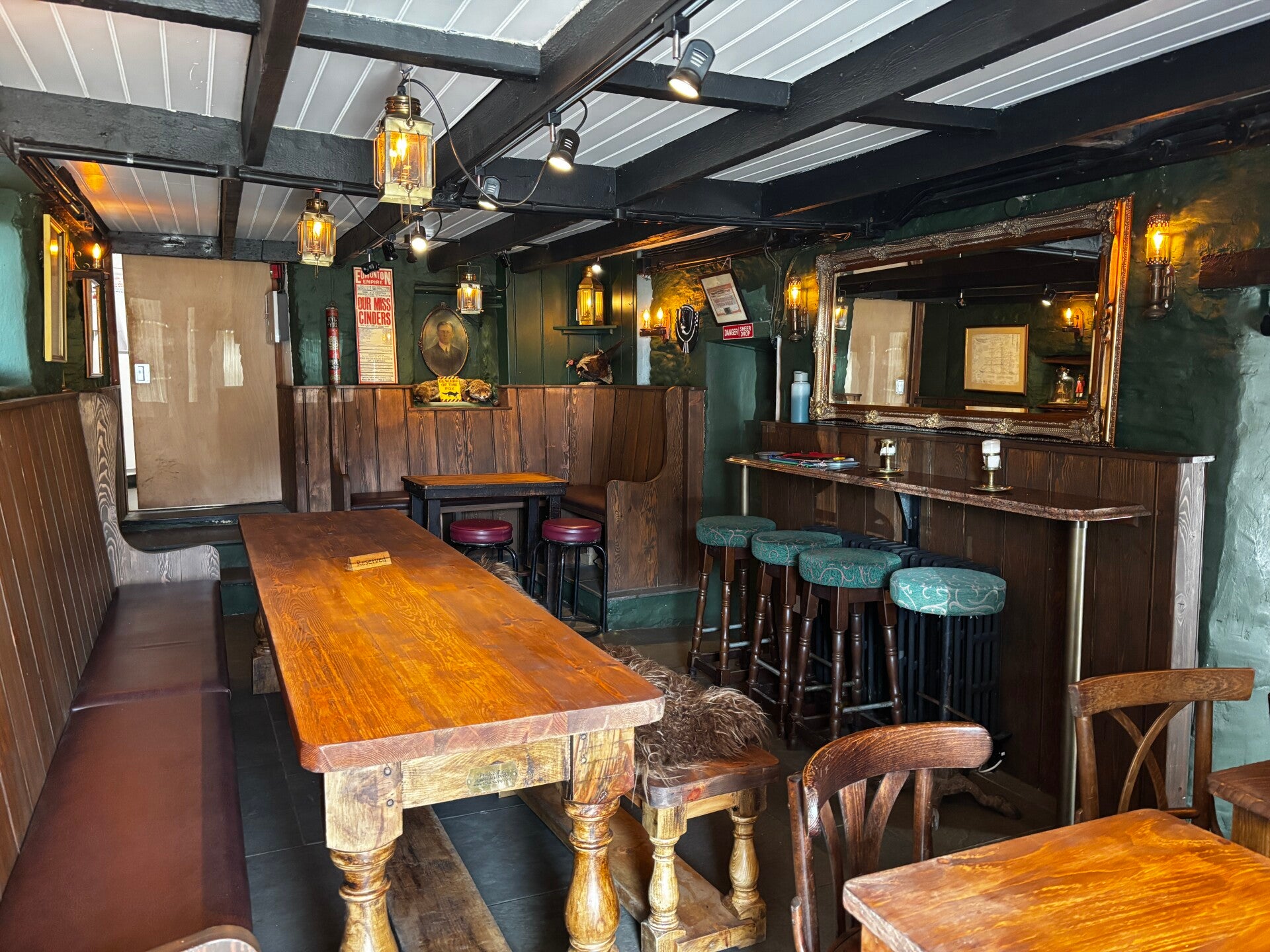 The back room at the Pigs Nose Inn-East Prawle