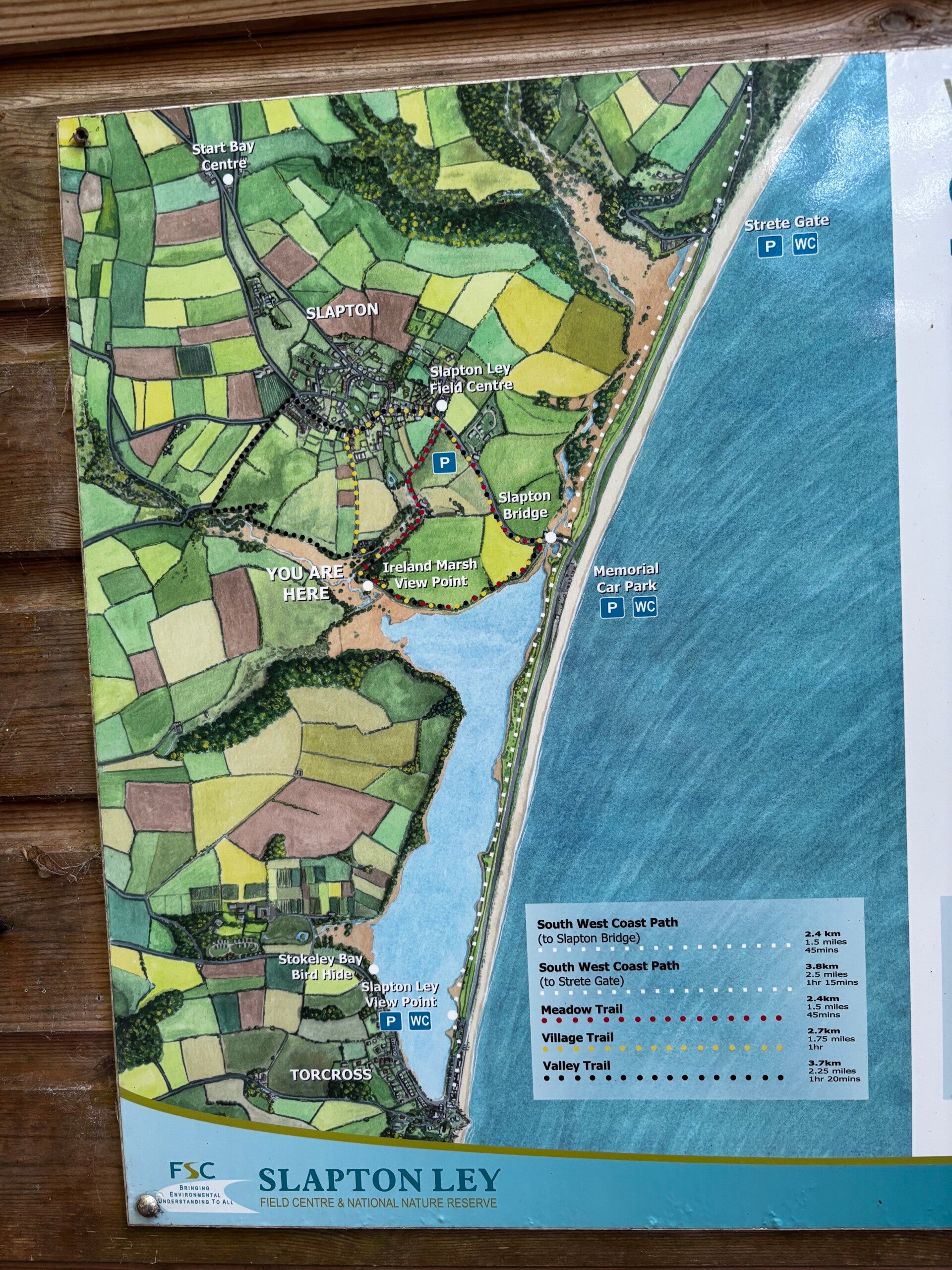 Information board at Slapton Ley
