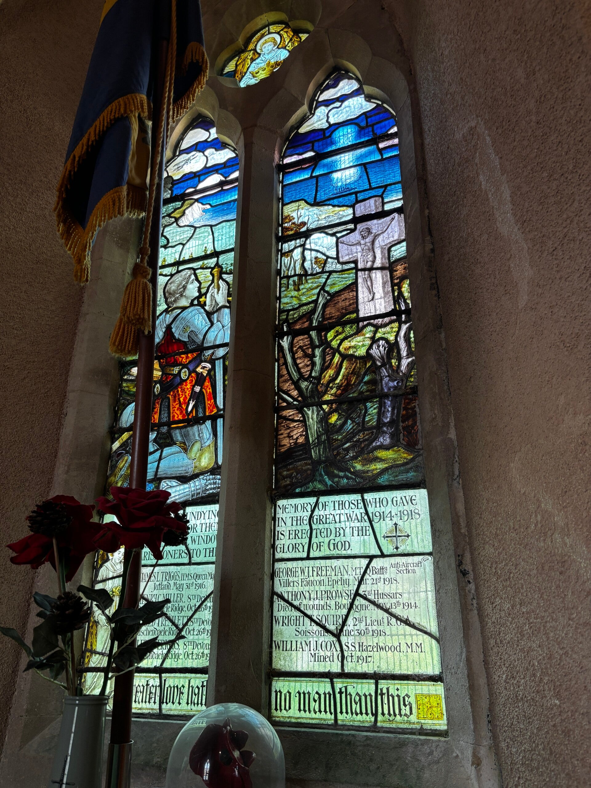 Stained Glass Window at All Hallows Church, Ringmore