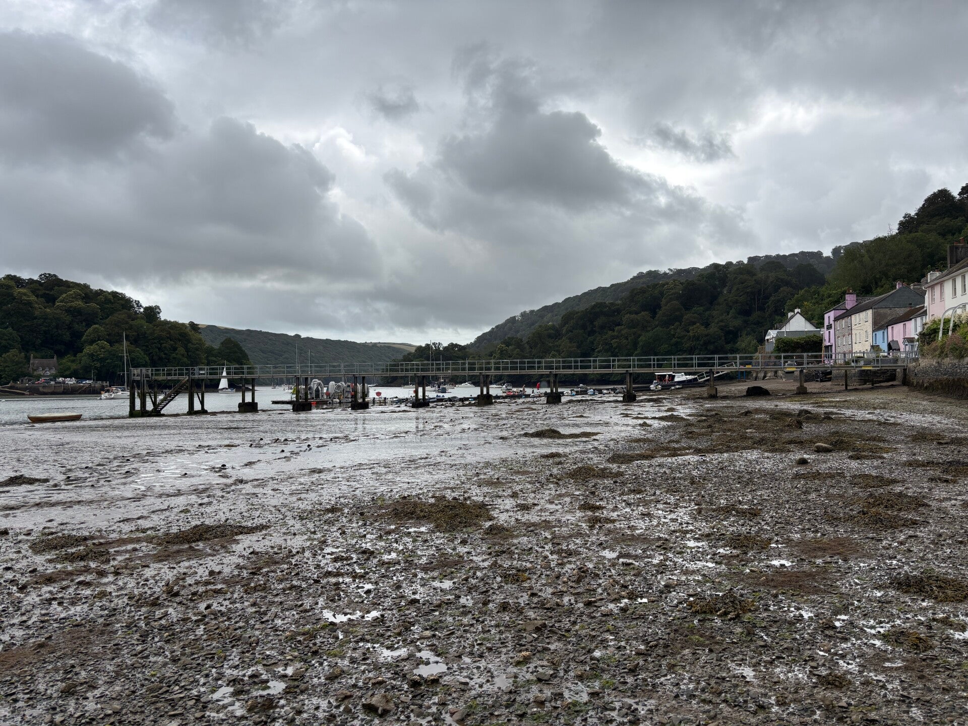 Low tide on the River Dart near The Ferry Boat Inn_Dittisham
