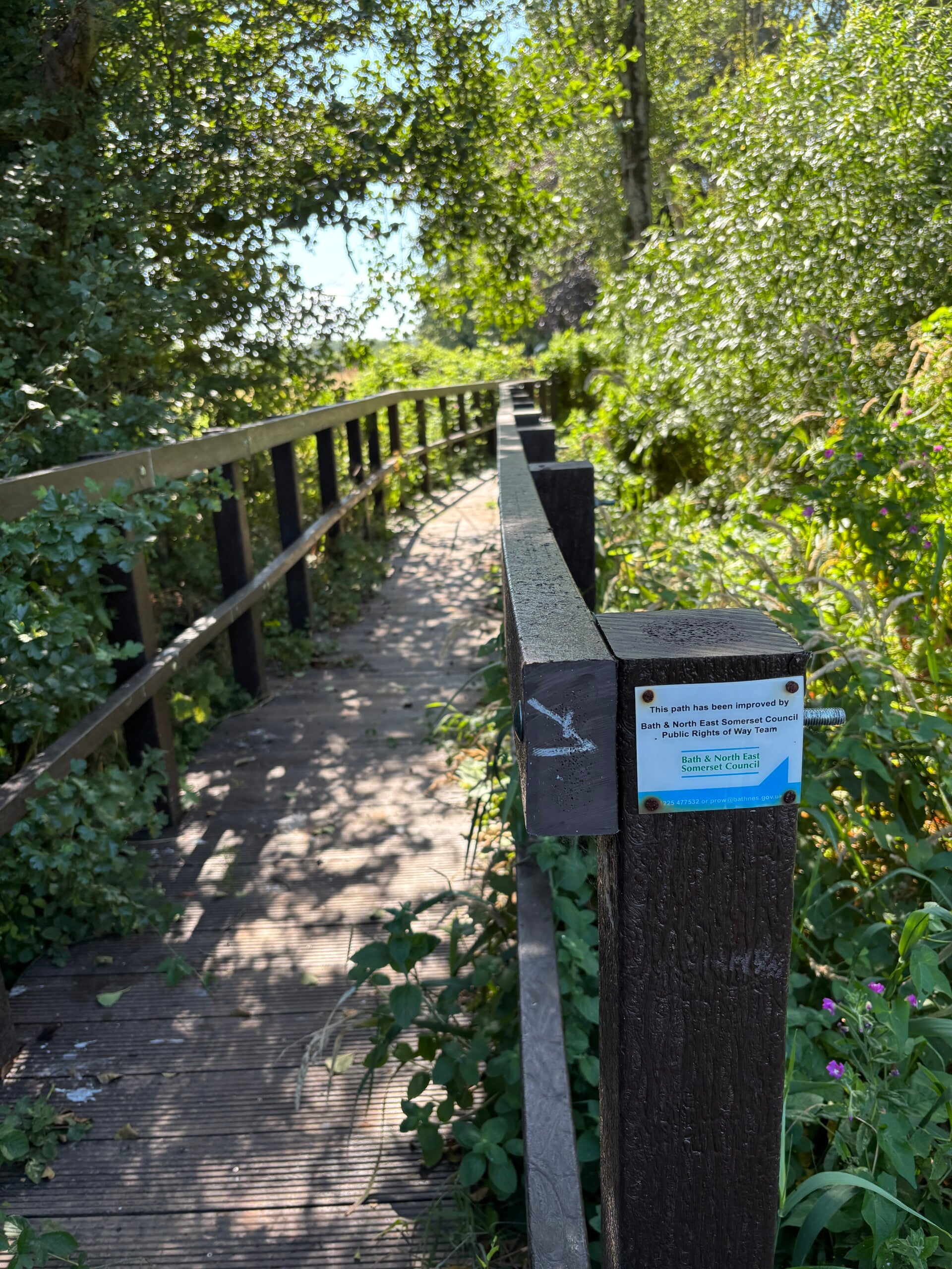 Footbridge near Holt Farm-Blagdon