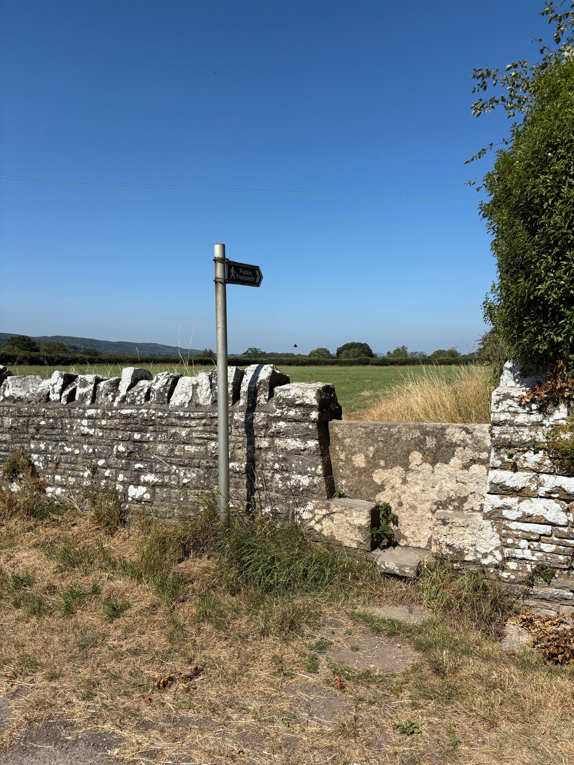 Slap stile footpath near West Town-Blagdon Lake