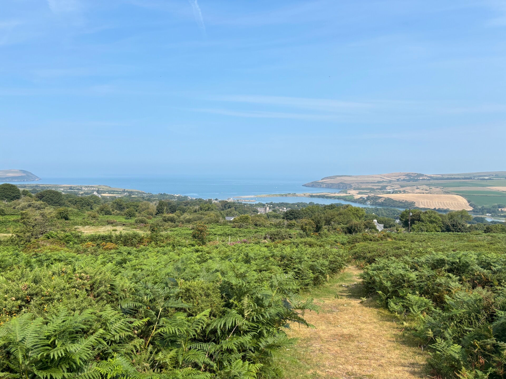 Newport Bay views on the path to Carningli summit