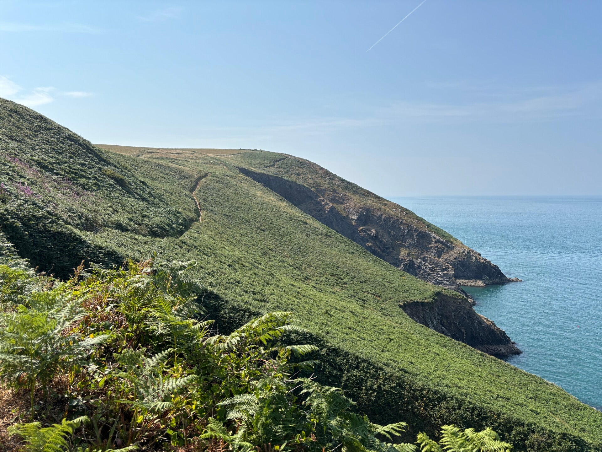 Looking back to Pen-y-Fan on Dinas Head-Pembrokeshire Coast Path