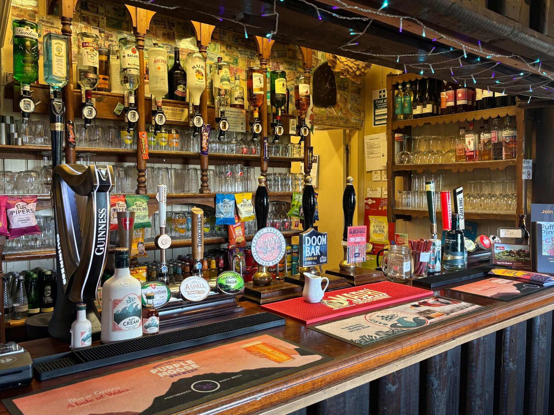 Local real ale at Tafarn Sinc-Rosebush