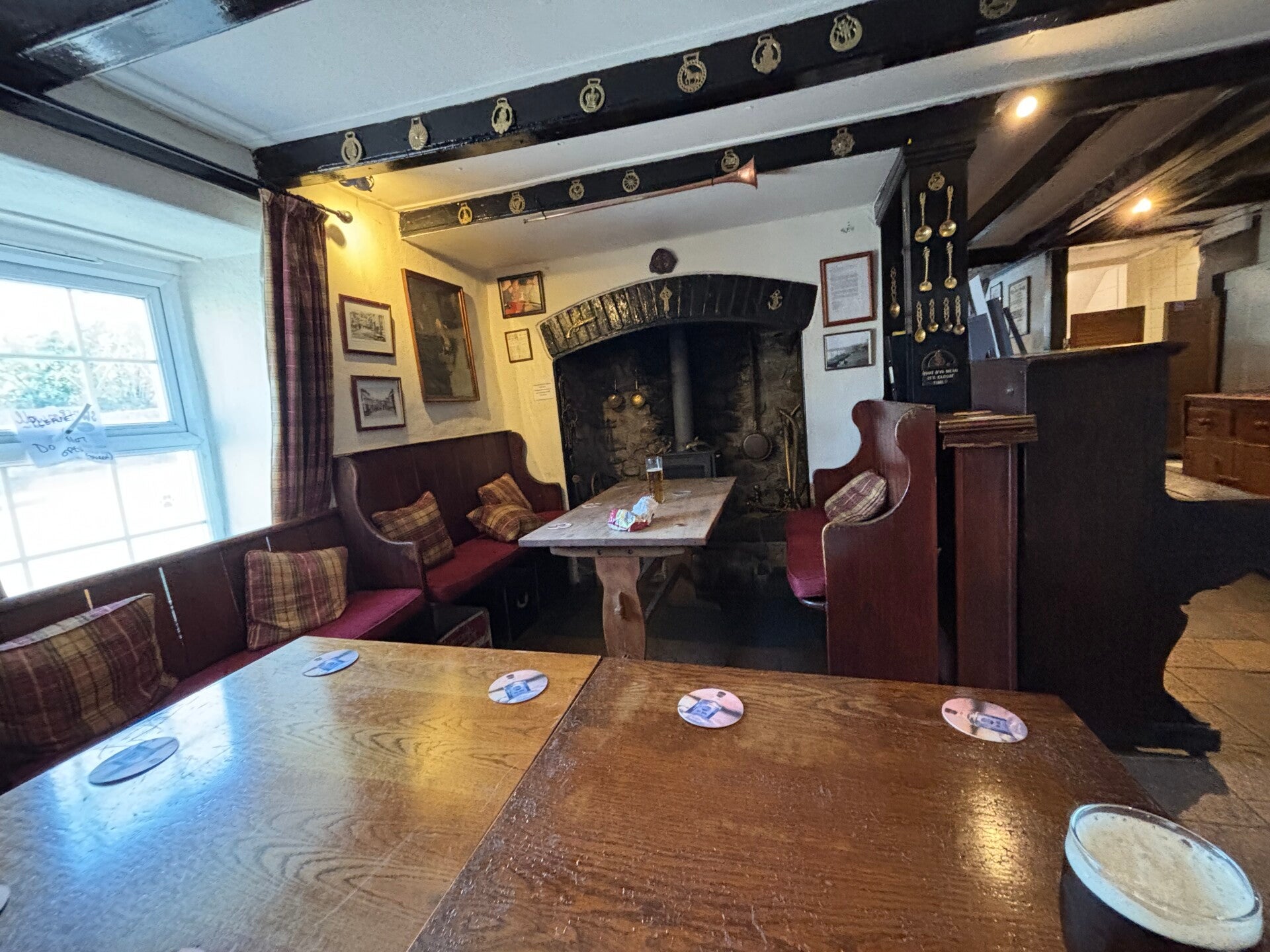 Log burner at the White Hart-St Dogmaels
