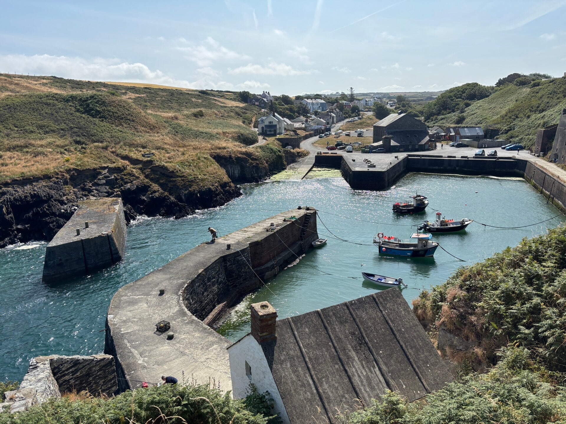 Porthgain Harboue from the coast path