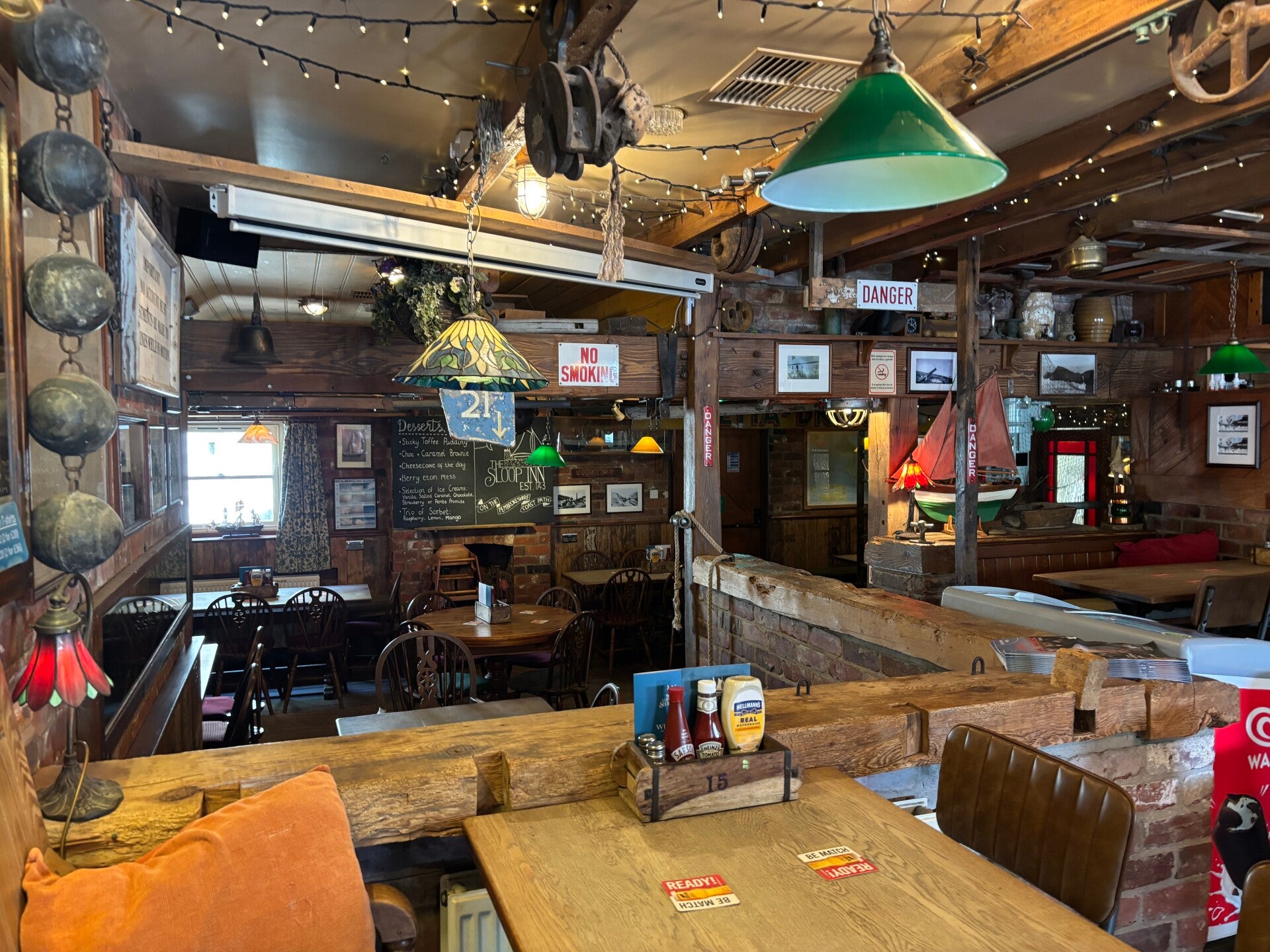 Rear dining room at The Sloop Inn-Porthgain