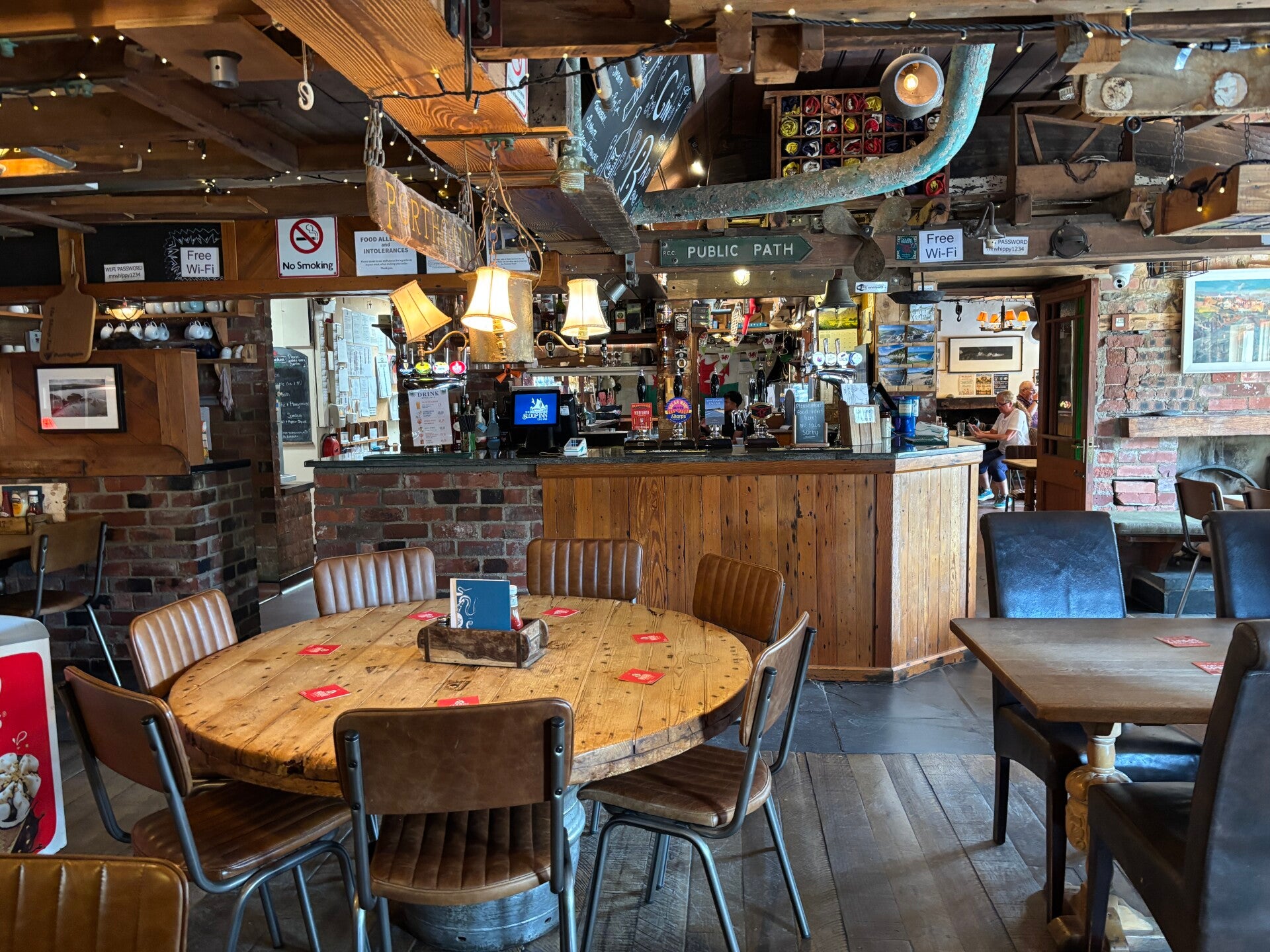 Side bar at The Sloop Inn-Porthgain