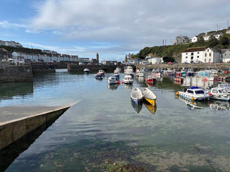 Shelter in the harbour of Porthleven