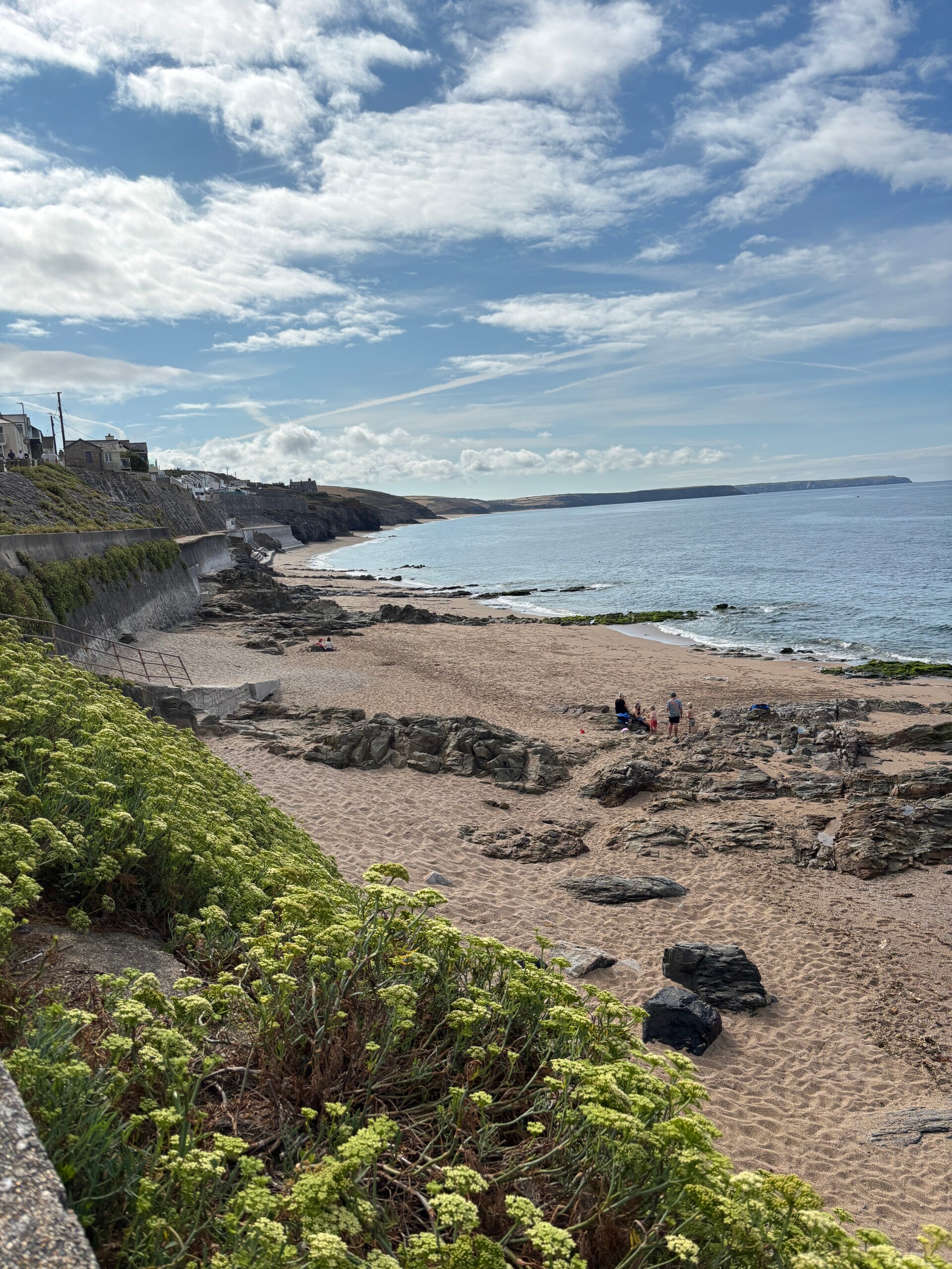 View of the coastline from Porthleven Pier