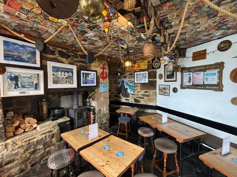 Fishing tackle on the walls-The Ship Inn-Porthleven