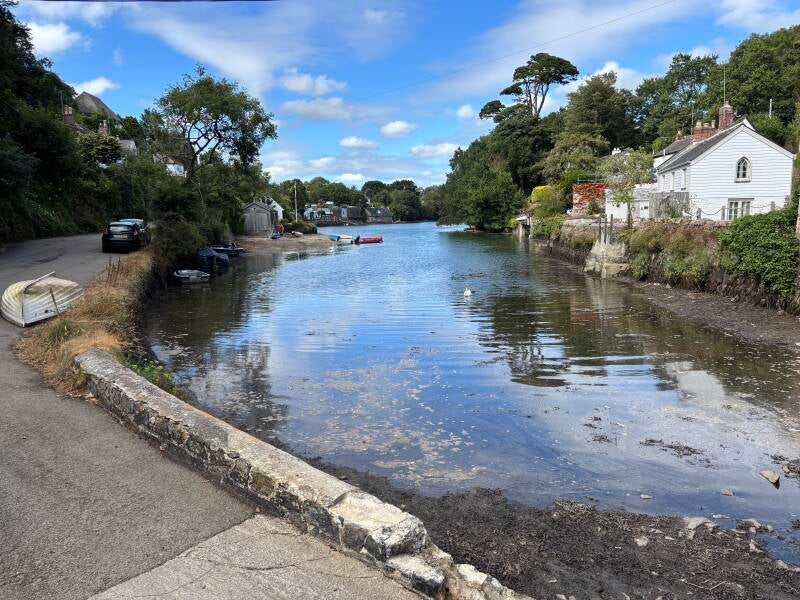 Tidal road at end of creek in Helford