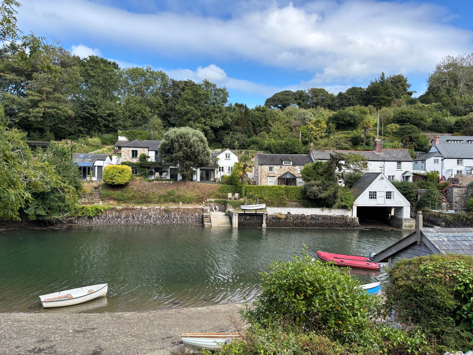 Waterside houses on River Helford