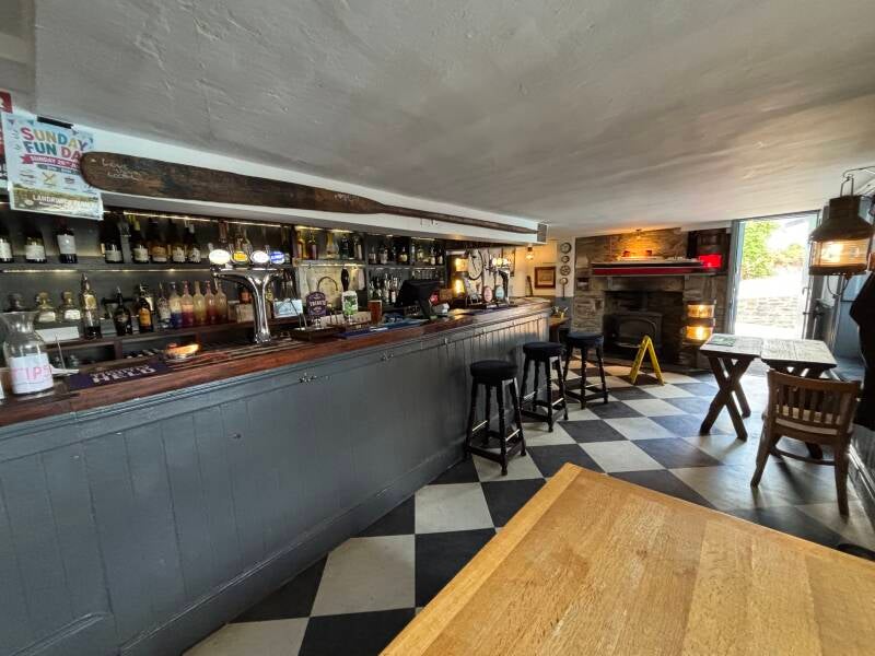 Main bar at The Shipwrights Arms-Helford