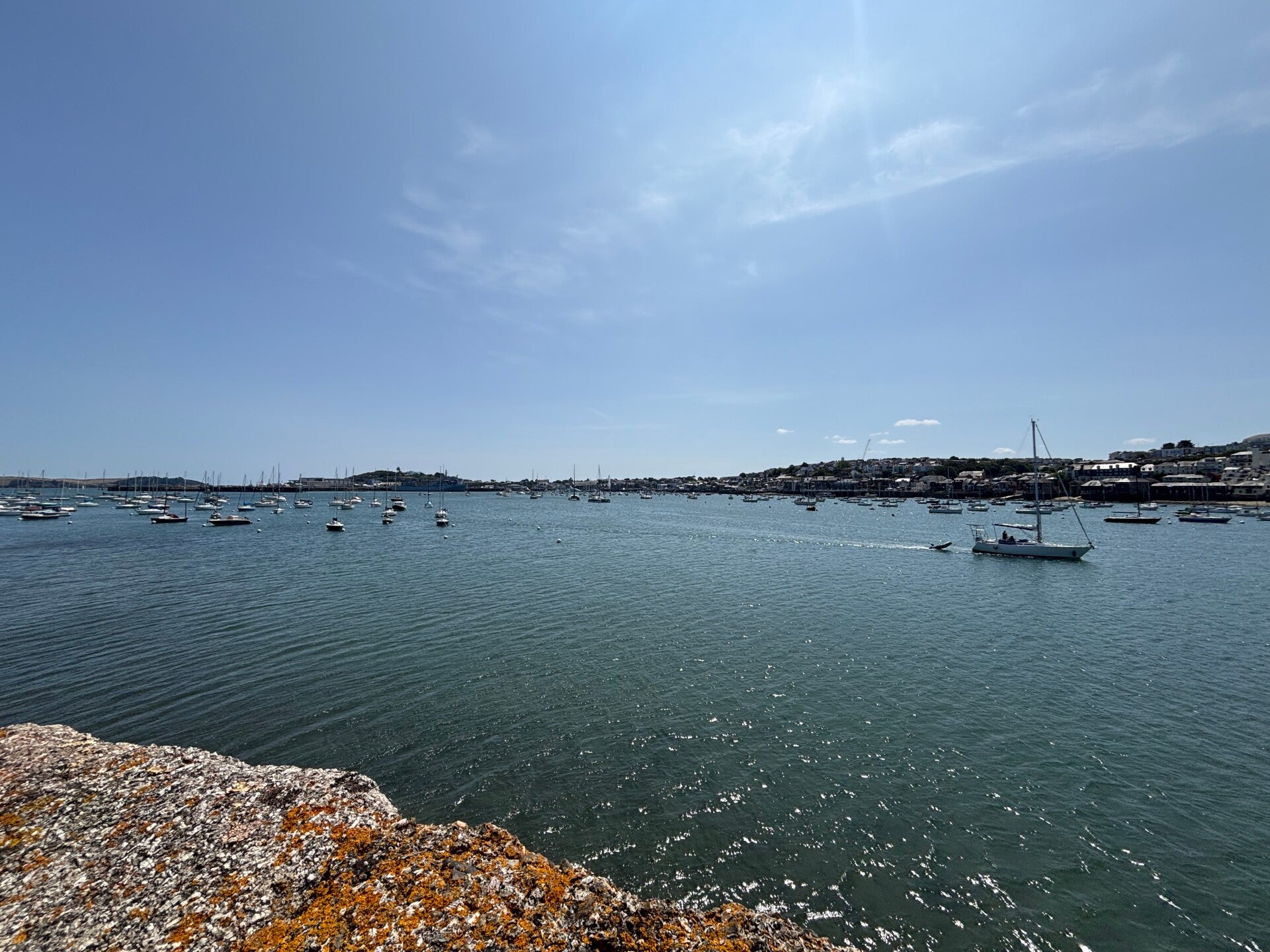 Views of Falmouth across Penryn River in Flushing