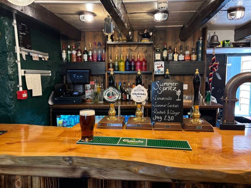 Ales on tap at The White Hart in Ludgvan