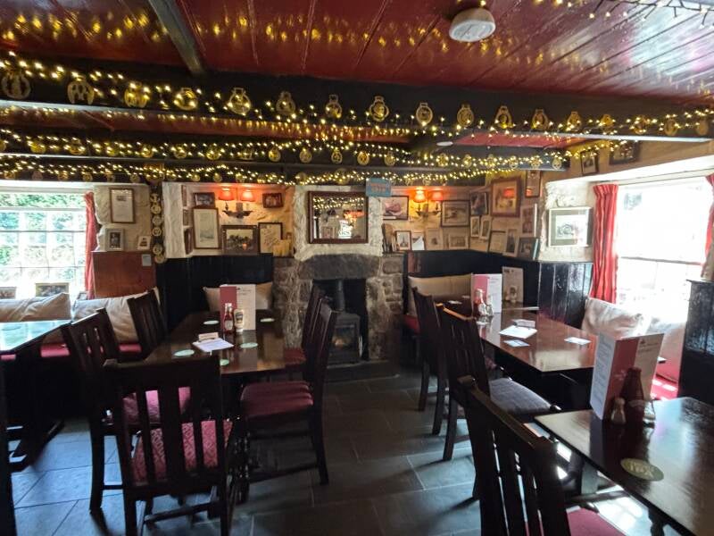 Dining at the main bar at The Logan Rock Inn-Treen