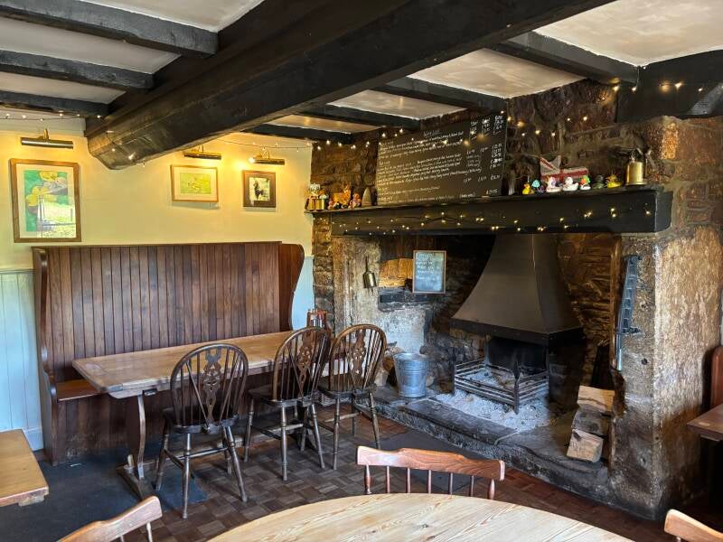 Log burner at The Plume of Feathers-Rickford