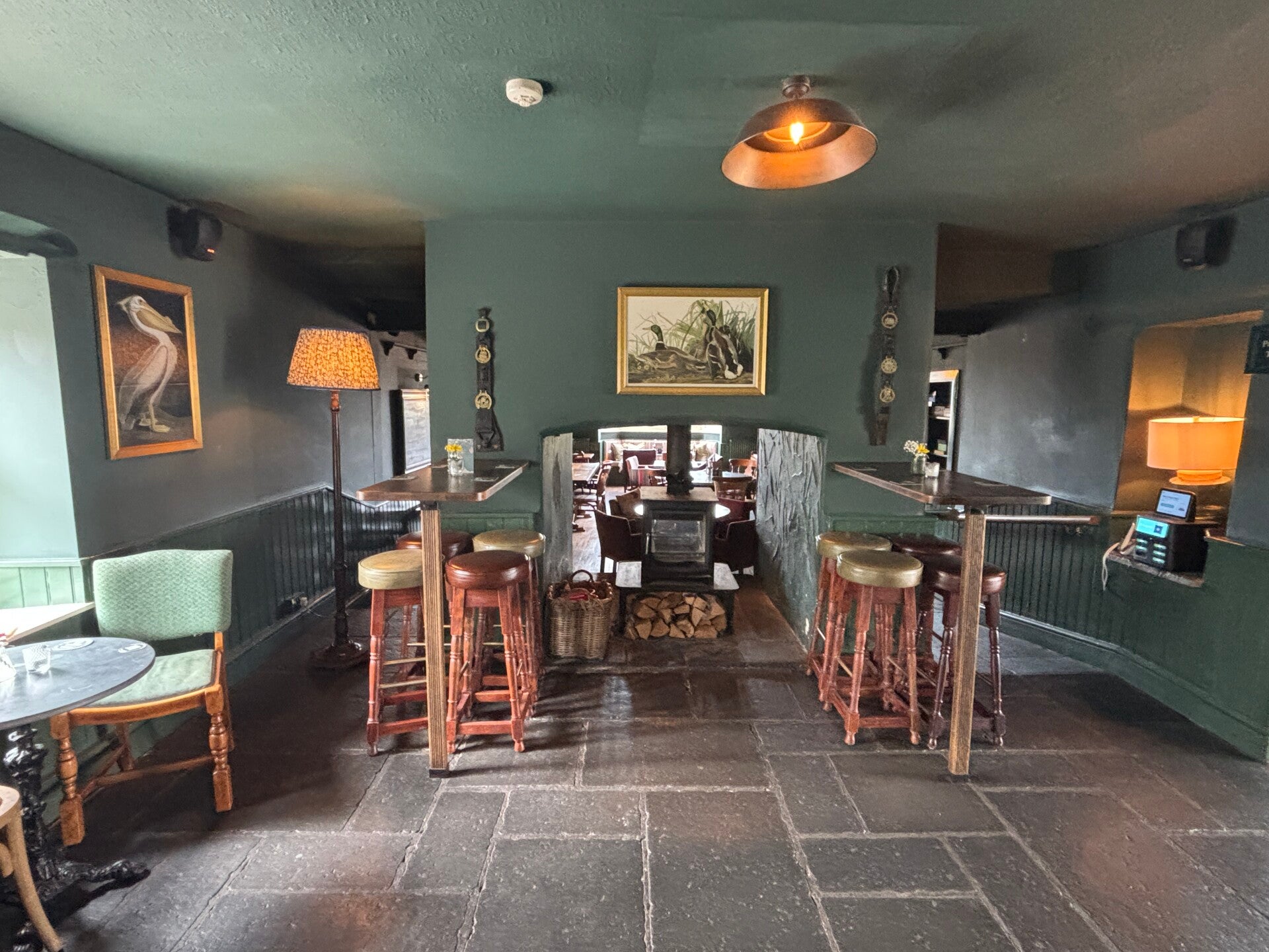 Bar seating at The George at Backwell