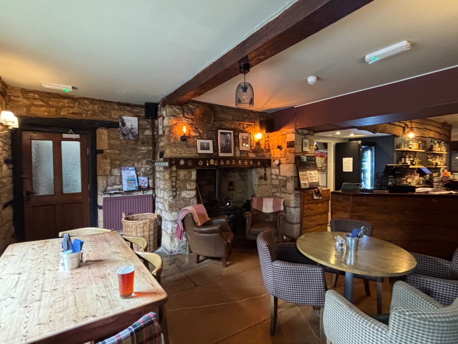 Fireplace at The Farmers Arms in Guiting Power