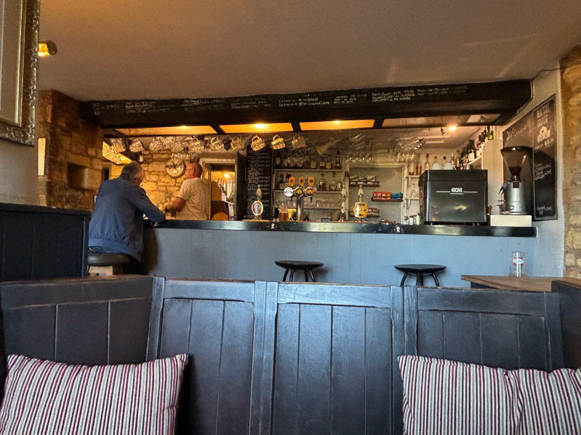 The bar at The Coach & Horses in Longborough