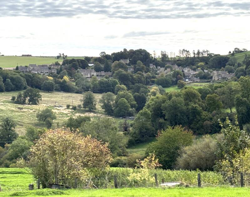 Snowshill village from the Winchcombe Way