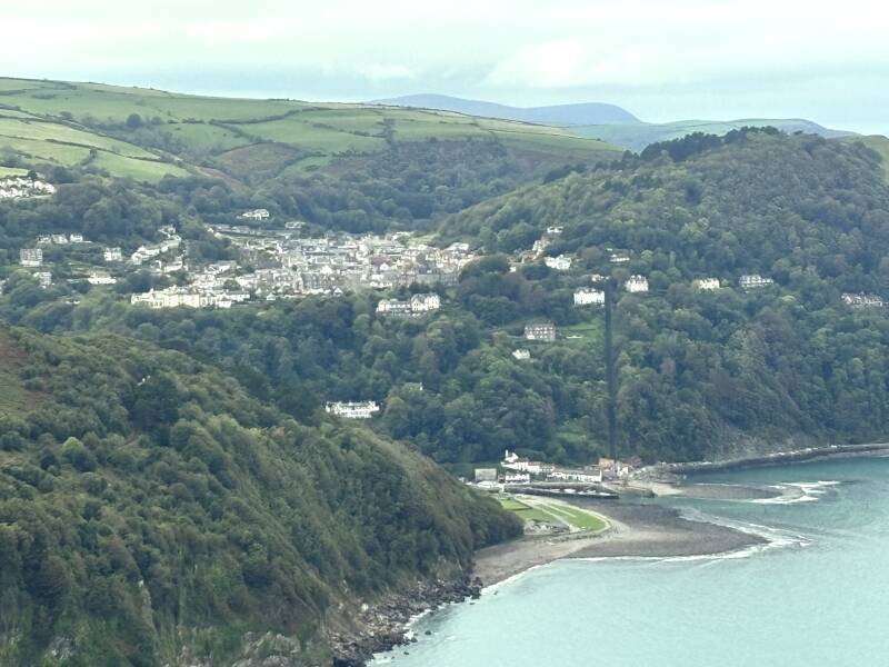 View across Lynmouth Bay from Butter Hill