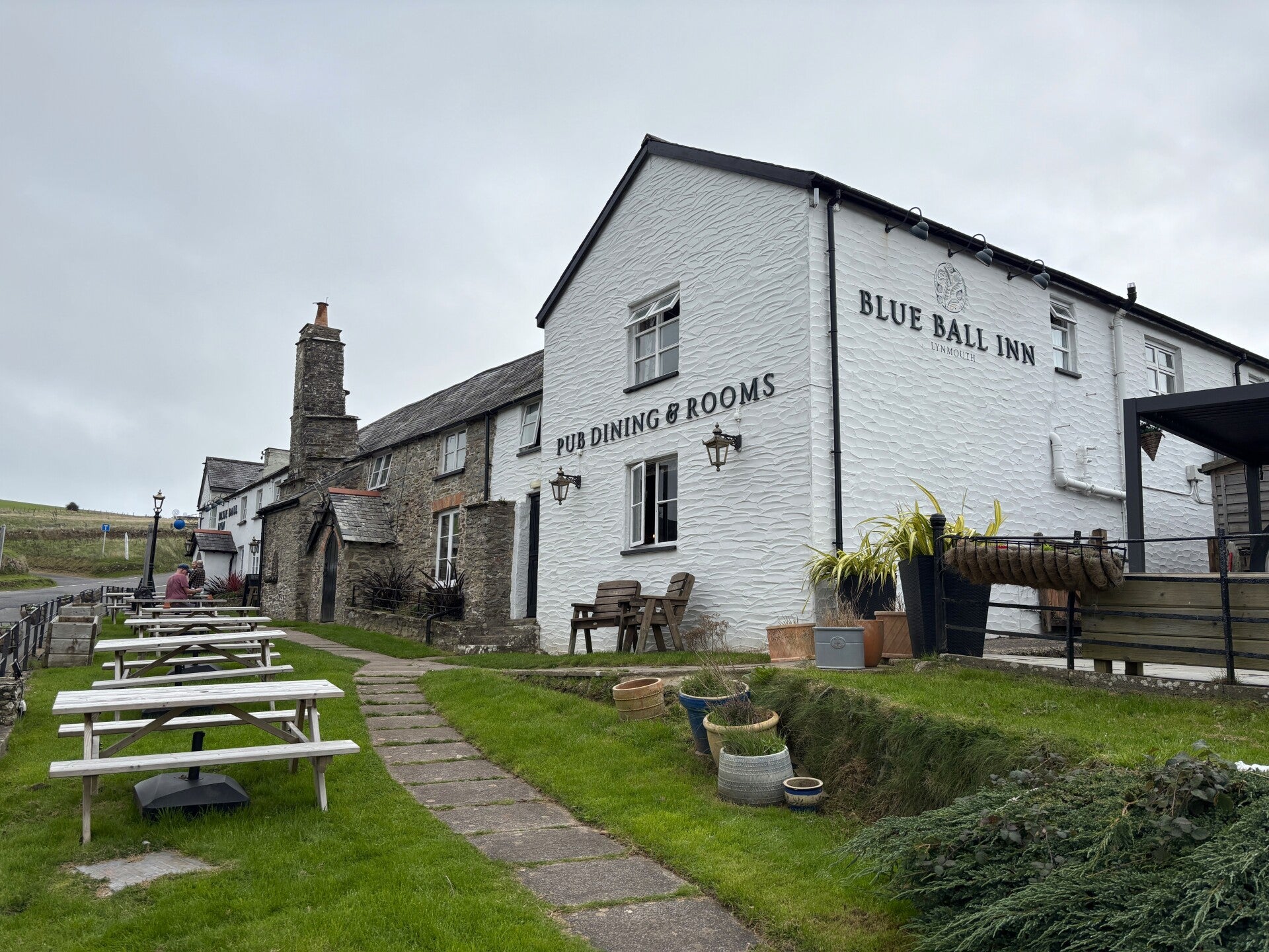 View from the garden at Blue Ball Inn at Countisbury
