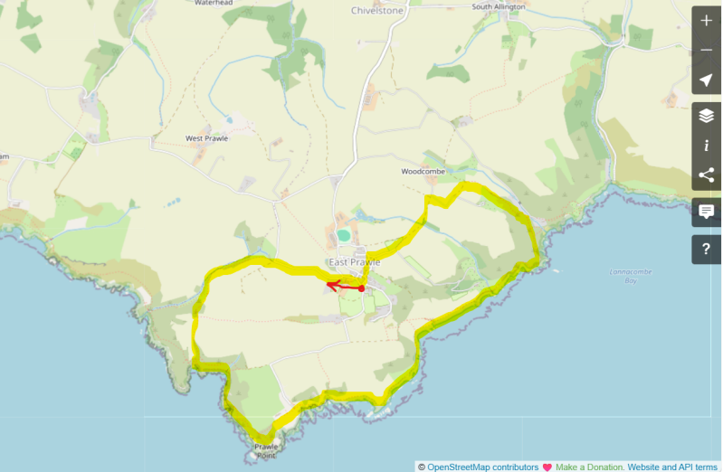 Route Map_The Pigs Nose Inn Pub Walk_East Prawle