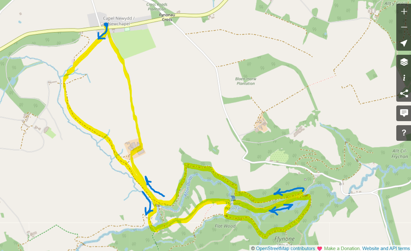 Route Map_Ffynone Arms Pub Walk-Newchapel