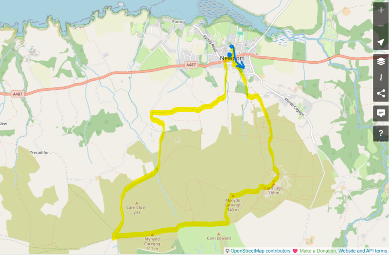 Route Map_The Castle Inn Pub Walk-Newport-Pembrokeshire