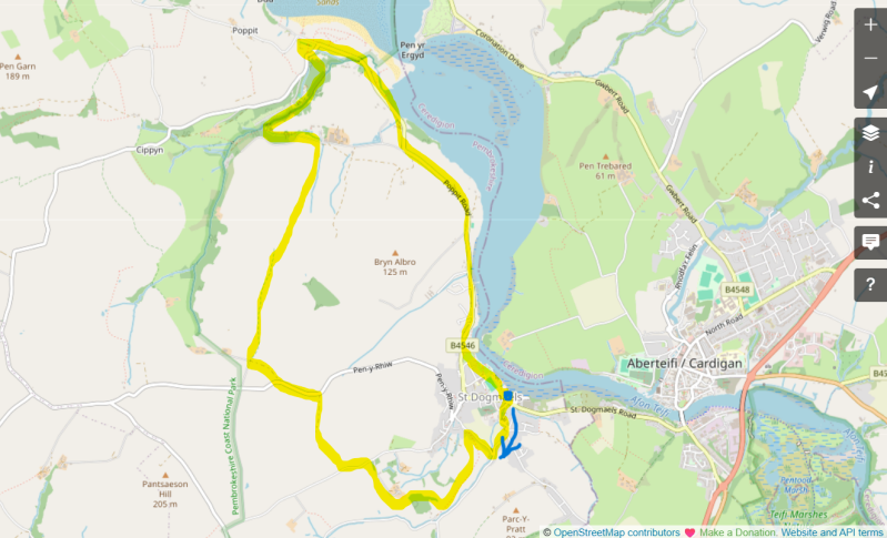 Route Map_White Hart Pub Walk_St Dogmaels