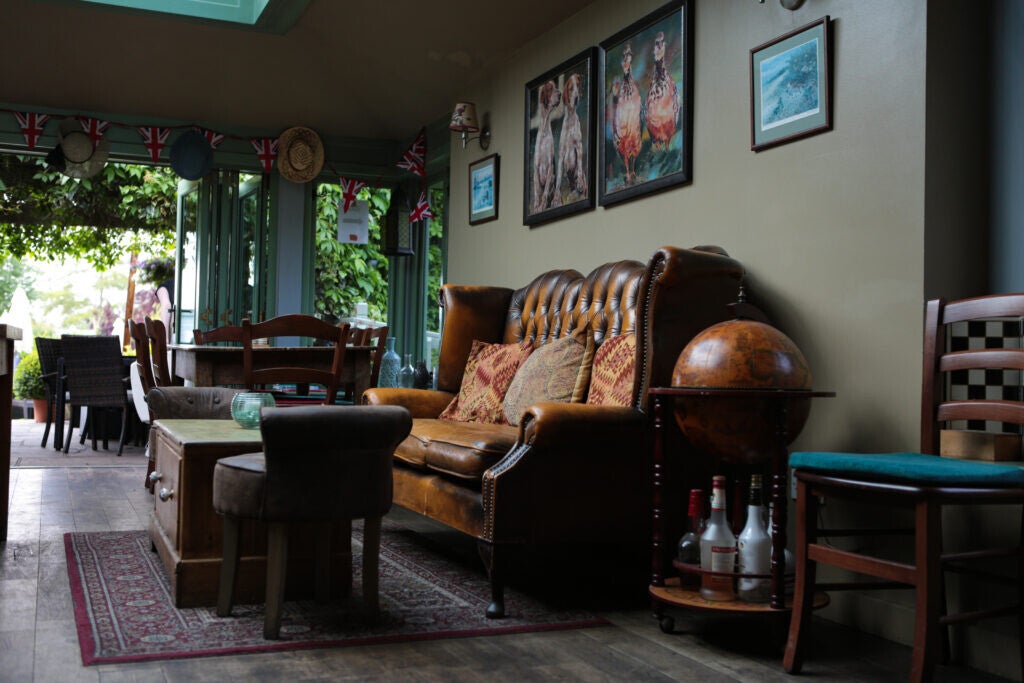Comfortable lounge at The Three Cups