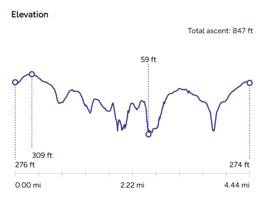 Elevation Map_The Logan Rock Pub Walk_Treen