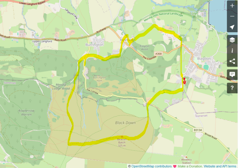 Route Map_The Plume of Feathers Pub Walk-Rickford