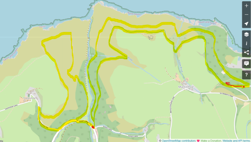 Hunter's Inn Walk_Heddon Valley Route Map_Pubs Worth The Walk