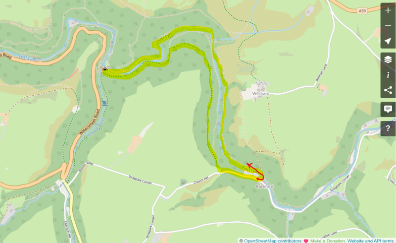 Rockford Inn Circular Walk to Watersmeet_Route Map