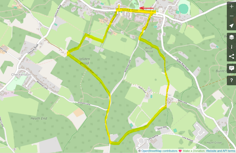 Walking Route_The Cherry Tree Pub Walk_Stoke Row