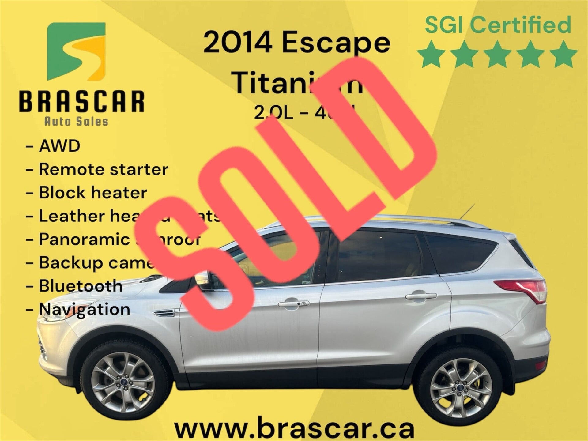 2014 Escape Titanium - 2.0L - 4Cyl