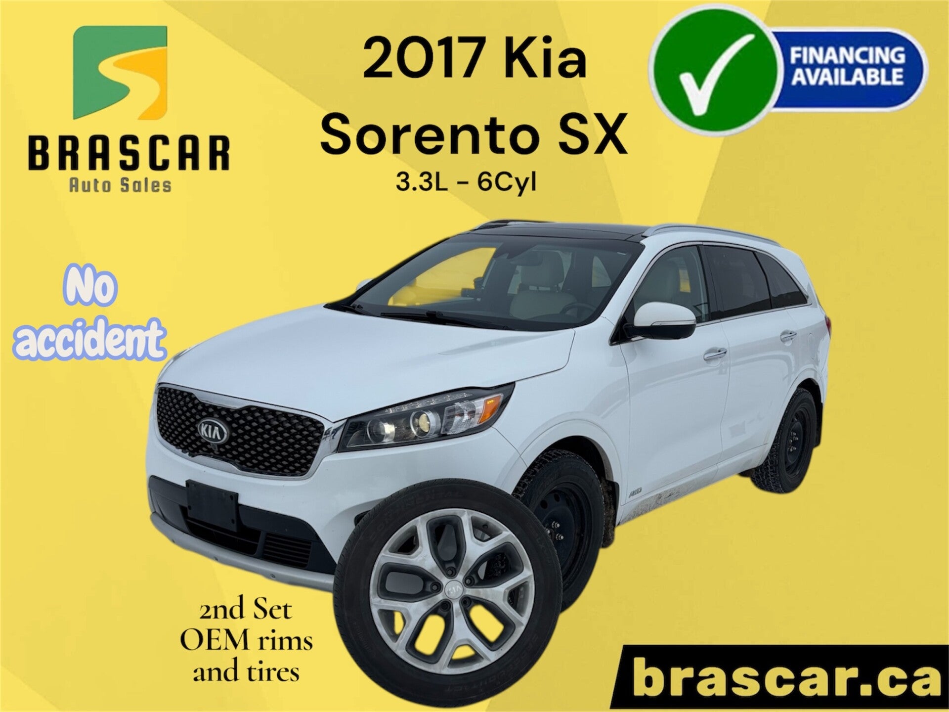 2017 Kia Sorento SX - 7 seats - No accident