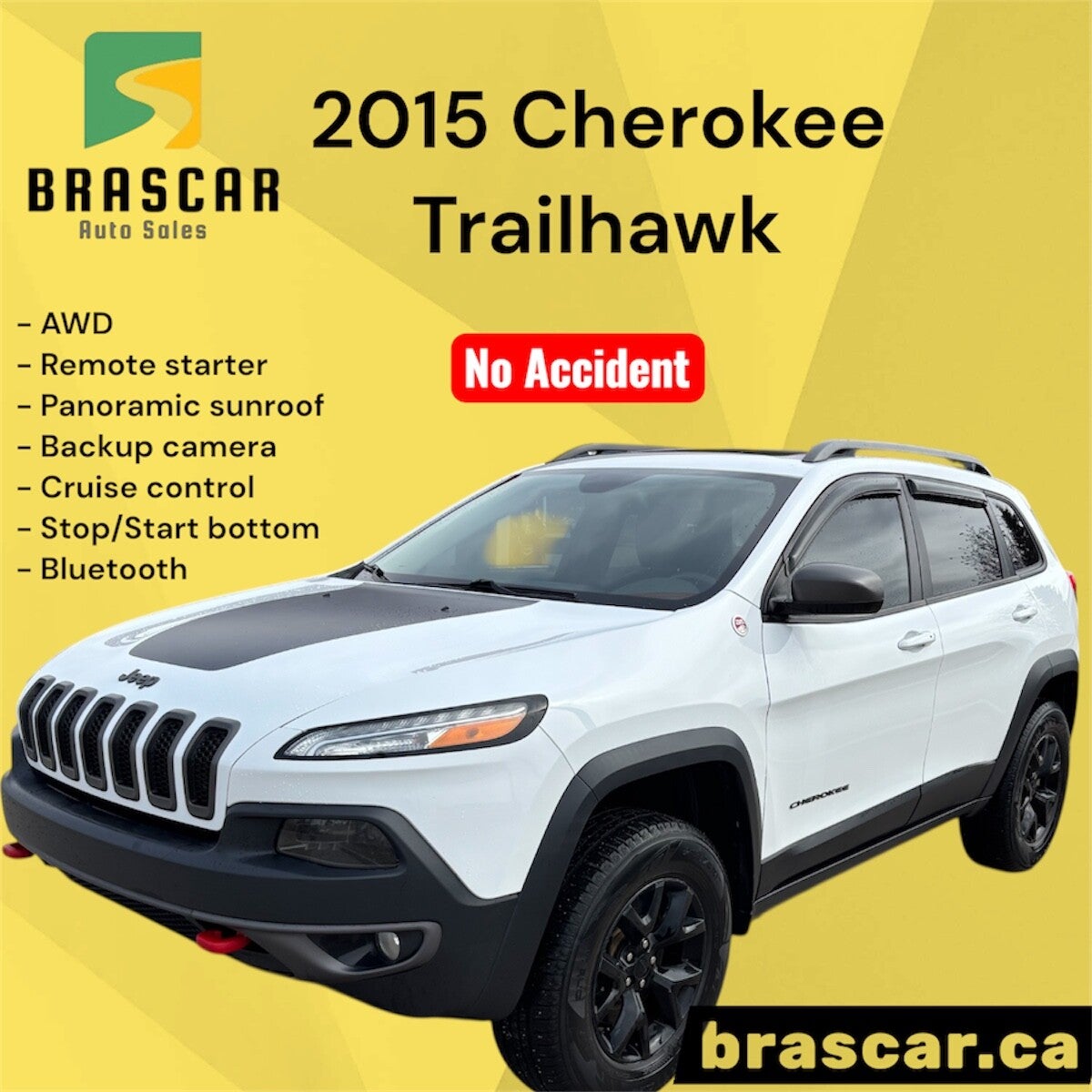 2015 Cherokee Trailhawk- NO ACCIDENT