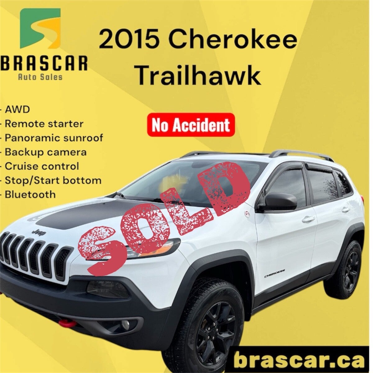 2015 Cherokee Trailhawk- NO ACCIDENT