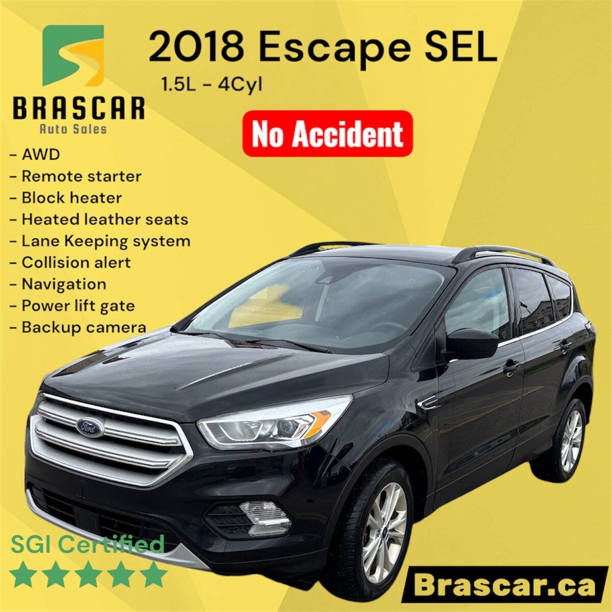 2018 Escape SEL - NO ACCIDENT